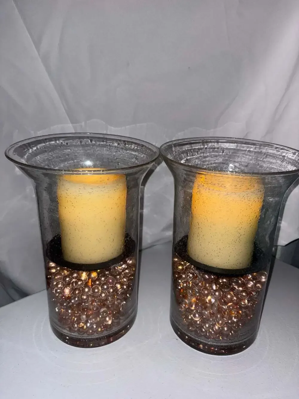 Floating Candle Centerpiece With Pearls